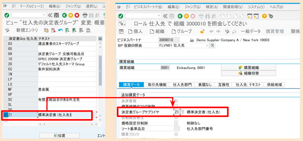 SAP MM 仕入先の価格決定表グループ