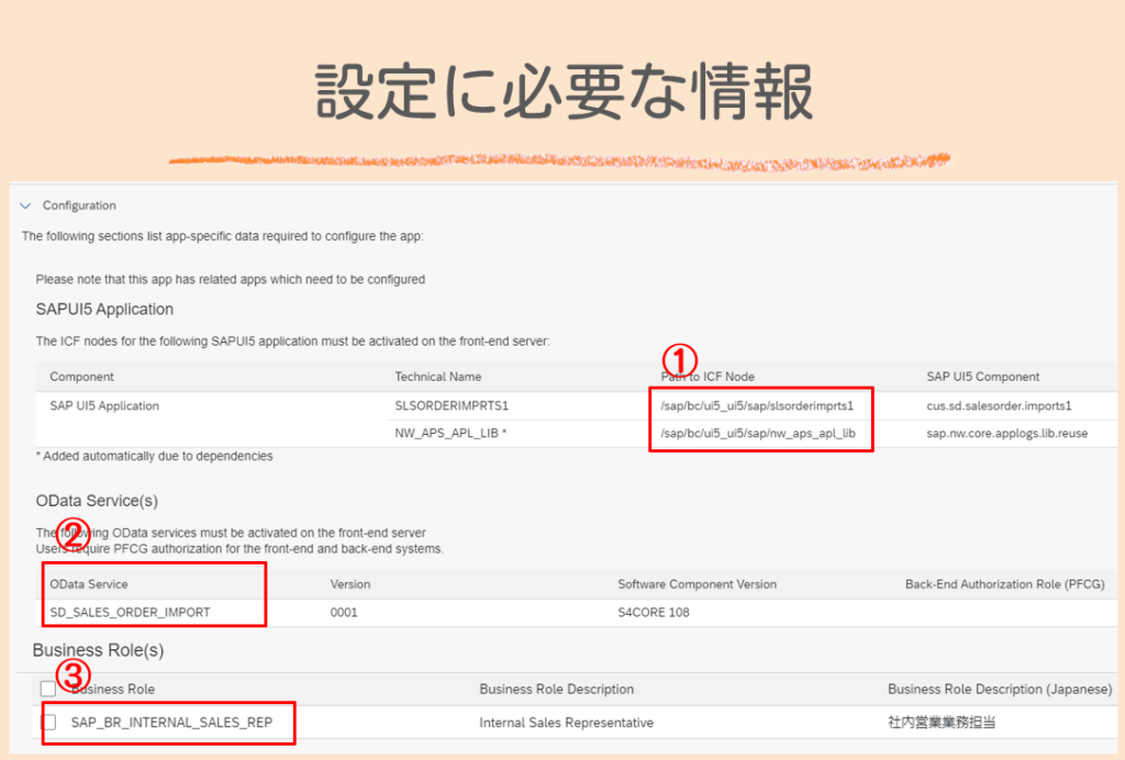 設定情報の確認