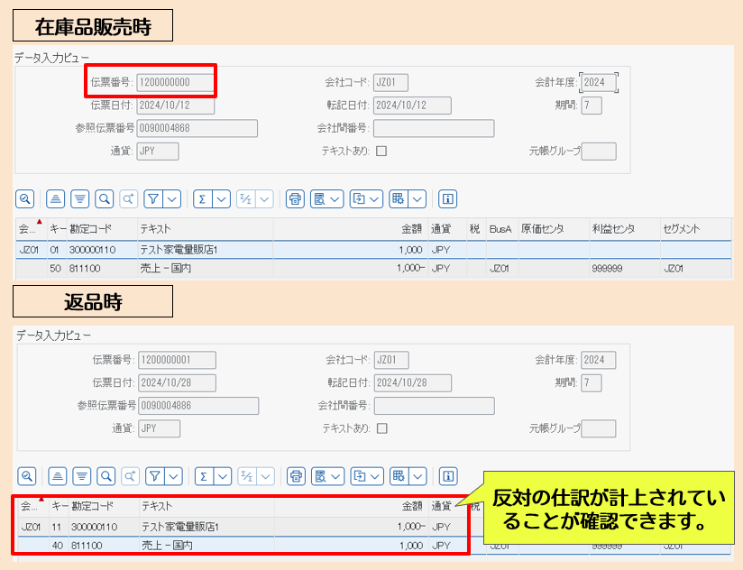 返品会計仕訳