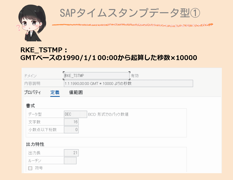 SAPタイムスタンプデータ型