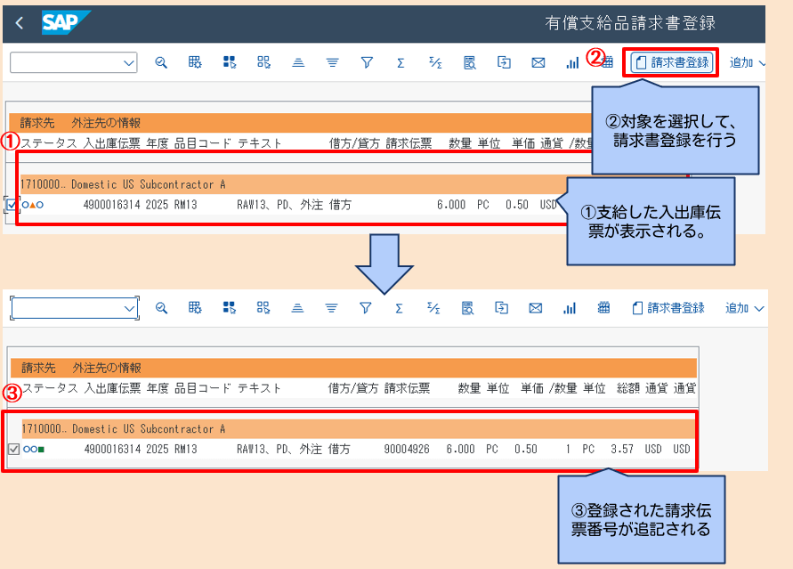 有償支給4