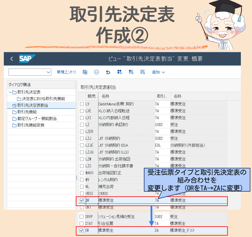 取引先決定表の作成2