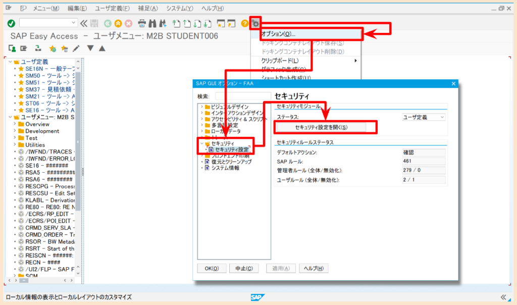 SAP セキュリティ設定