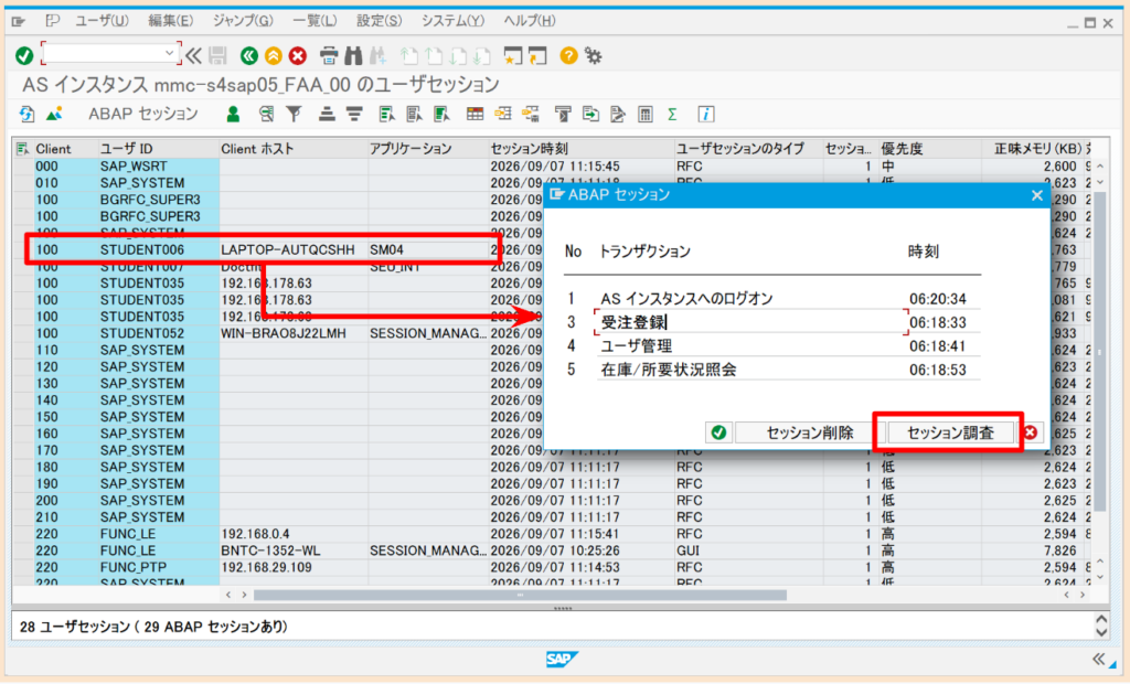 SAP SM04