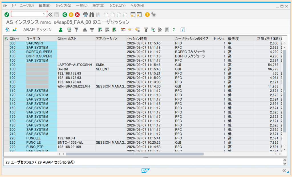 SAP SM04