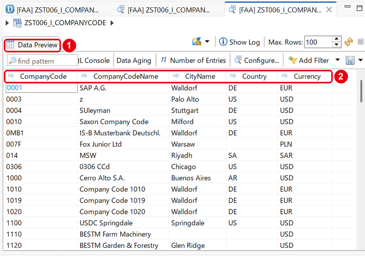 データプレビュー