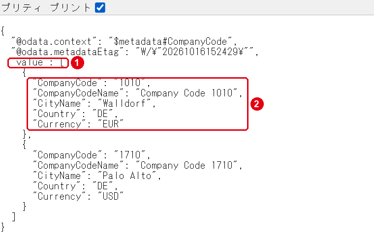 V4 のデータ(JSON)